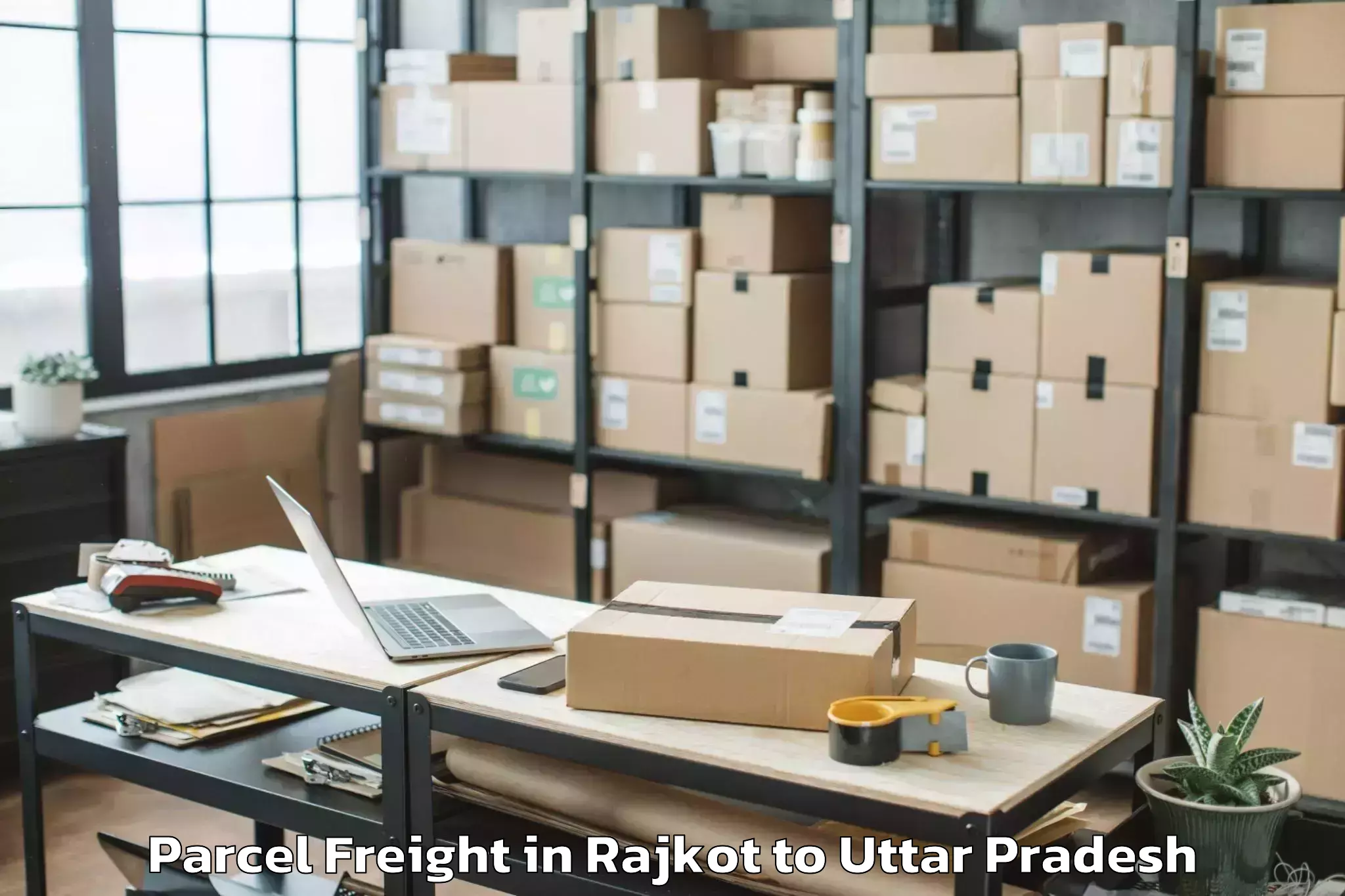 Discover Rajkot to Obra Parcel Freight